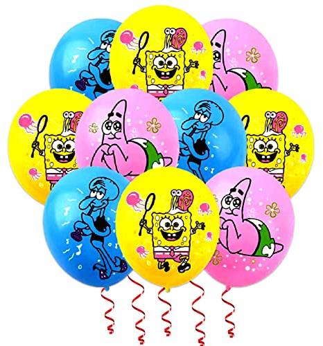 30PCS Sponge-Bob Party Geburtstags Luftballons, sponge-bob schwammkopf Luftballons, Sponge-Bob Thema Geburtstag Dekoration Luftballons, SpongeBob Geburtstag Dekoration