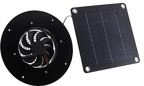 Baoblaze Solarpanel-Ventilator, Wasserdicht, Tragbar, 20 W DC, Bürstenloser Ventilator, Solar-Abluftventilator Für, Camping, Wohnmobil, Autokühlung