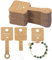 ReaJoys Ohrring Display Karten 100 Stück Kraftpapier Schmuck Halsketten Display Karten Selbstklebenden Kartenhalter für Schmuck Ohrringe