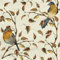 20 Servietten aus Recycling-Papier Herbst Zwei Vögel an Zweige mit Blätter als Tischdeko. Papierservietten mit Motiv. Auch für Decoupage und Serviettentechnik 33x33cm