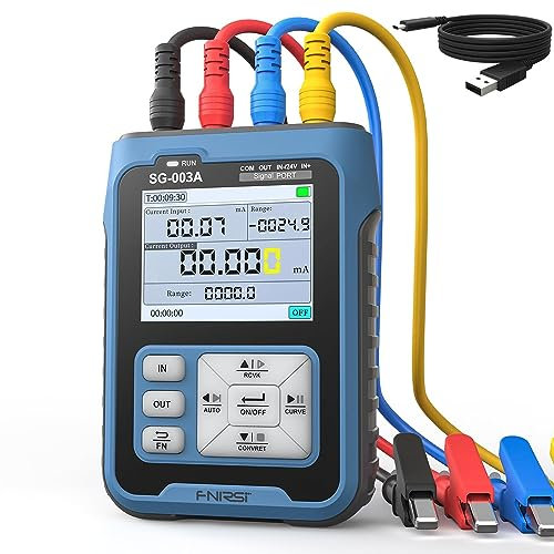 Treedix Générateur de signal de tension de courant, étalonnage de tension et de courant, générateur de signal 4-20 ma 0-10 V, simulateur de tension de courant, plusieurs types de signaux, valeur