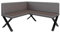 FURNISTAR Eckbank Akiko Metal X - Eckbankgruppe für Ihrem Esszimmer, Küche modern, Sitzecke, Essecke. Perfekt für Küche, Büro und Rezeption. Solide und Starke Verarbeitung. (142x168-Links-Soft30)