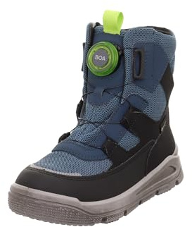 Superfit Jungen Mars Warm Gefütterte Gore-tex Schneestiefel, Blau Schwarz 8010, 36 EU