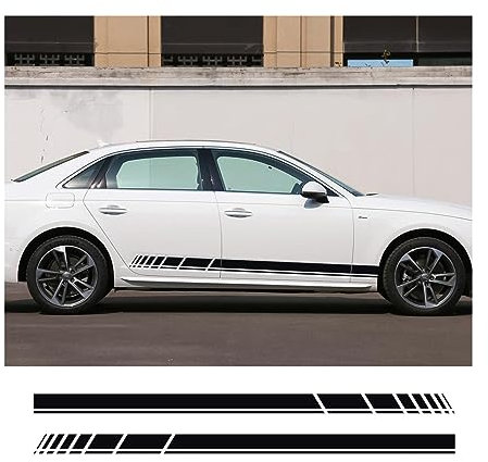 Karosserie Kofferraum Dekoration Aufkleber Taille Linien Aufkleber Tür Seitendekor Aufkleber für BMW E46 E60,B-Black