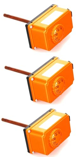 Fivetwofive 3X G1 / 2 Heiß Wasser Rohr Thermostat Temperatur Regler mit Außen Gewinde 90 Celsius Hoch Temperatur Start Heizung System Teile