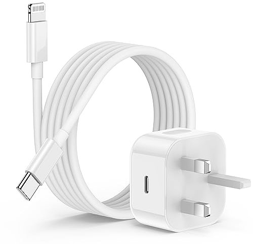iPhone 13 14 Fast Charger Plug and Cable,[MFi Certified] USB C Wall Charging Plug with C to Lightning Cable Lead 2M,Type C Power Charger Adapter for Apple iPhone 14 Plus/13 Pro Max/12 Mini/11 Pro,iPad