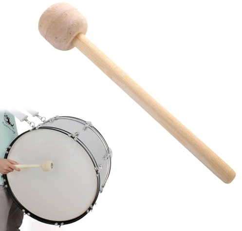 Martello per Grancassa, Bacchette per Tamburo, Mazze per Tamburo, Bacchetta per Grancassa, Bass Drum Mallet, Drum Stick, Bacchette in Feltro, Con Testa in Feltro di Lana, Per Strumento a Percussione