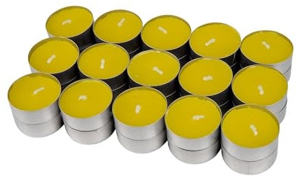 Cofan Pack de 30 bougies chauffe-plat à la citronnelle | Plus de 4 heures de durée