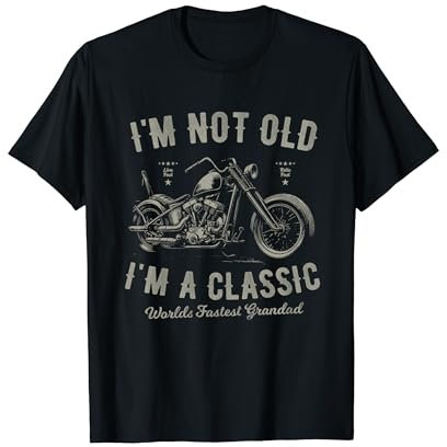 I'm Not Old I'm A Classic. Vintage, Retro Motorbike Birthday T-Shirt