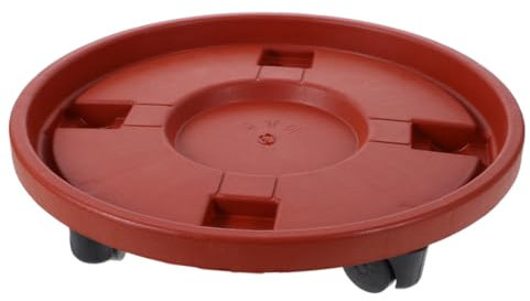 KONTONTY Bandeja Móvil para Macetas con Ruedas Bandeja Rodante para Plantas Soporte para Macetas Fácil De Mover Patio o Balcón