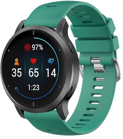 Oumida Armband für Garmin Forerunner 255 Armbänder/Forerunner 255 Music, 22mm Silikon Quick Release Armbänder, Klassisches Original Ersatzarmband für Garmin Venu 3/ Venu 2 Uhrenarmband