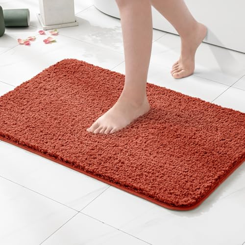 MIULEE Badezimmerteppich Badematte Weiche rutschfest Karamell 70x120 cm | Badteppich Fußmatte Badematten & Badteppiche Bettvorleger Flauschig Teppich Duschmatte für Bade & Wohnzimmer Schlafzimmer