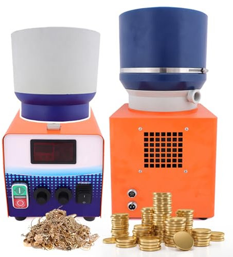 agreilduite Magnetic Tumbler Jewelry Polisher With Dry/Wet Polishing Bucket,Metal Sanding Finisher For Deburring/Chamfering/Polishing/Cleaning, With Control Panel - Timing/Speed Adjustment