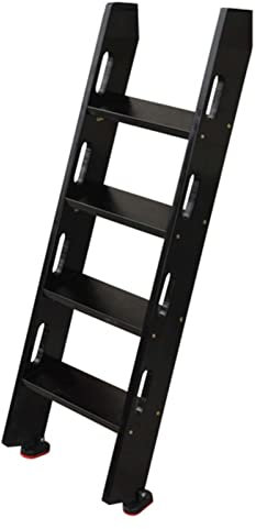 Bunk Ladder Wooden Bunk Bed Ladder 3/4 Rung, Black Step Ladders, Kids Bedroom/Cabin/Top Bunks Lift Beds Ladder Include Non-slip Feet, Load 330lbs (Color : 137cm/54)