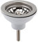 Balterley Kitchen Sink Waste Kit with Basket Strainer, 1 1/2 inch Sink Waste Pipe, Stainless Steel Basket Strainer, 90mm Standard Fittings - 63 x 115 x 115mm (Chrome)