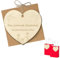 Bipl Gutschein Karte Holz, Valentinstag Herzförmige Geschenkkarte, Das Schönste Geschenk ist Gemeinsame Zeit Grußkarte, mit Umschlag Jahrestag Karte, für Geburtstag Hochzeit Valentinstag Jahrestag