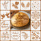 12 Stück Schablone für Brot, 15 X 15cm/5.9 X 5.9in Backschablonen-Set, Teilige Brotschablonen, Artisan Brotschablonen, Brot Schablonen zum Dekorieren, für Brot, Kuchen, Kaffee, Torte oder Kekse (Weiß)