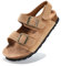 Yeeteepot Enfant Sandales Garçon Fille Bout Ouvert Réglable Sandales Cuir Chaussures de Plage Antidérapant Marche Sport Sandalettes Marron 24 EU