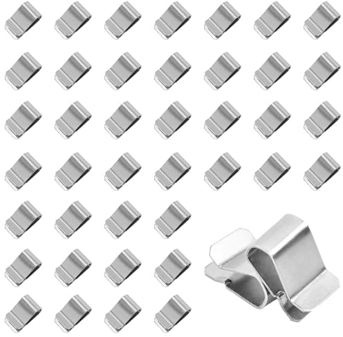 Sxutop 40 Pièces Pince en U Métal pour Grille Clip U à Ressort en Acier