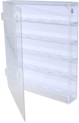 carotoe Transparenter runder Münzhalter aus Acryl, Schreibtisch-Aufbewahrungsbox, stabile Präsentationsbox, Bastelbedarf für Sammler und Juweliere