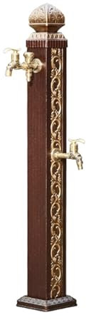 RYZQWE Columna de Agua Vertical para Jardín con Grifo de Doble Salida de Agua,Columna de Agua Independiente para Jardín,para paisajismo, Lavado de vehículos y riego