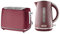 Daewoo Cascade Kettle & Toaster Set – 1.7L Rapid Boil Electric Kettle & 2 Slice Toaster Bundle – Ruby Ribbed Finish, Adjustable Browning, Reheat & Defrost, Removable Crumb Tray, Limescale Filter