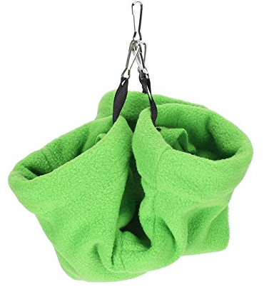 HOSEONFN für Hamsterbett, hängende Tunnel, Hängematte, warmes Schlafhaus, für Ratten, kleine Tiere, weiches atmungsaktives, gemütliches Nest, langlebiges (Grün)