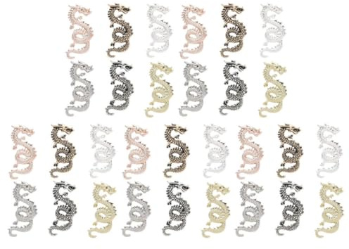 CANIGHT Metal Dragon Nail Charms Color 30 Pcs 3d Decorative Nail Charms in Chinese Style Aluminum Alloy Lightweight for Party and Vacation