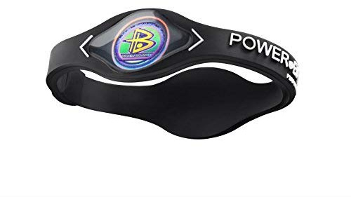 Power Balance Silikon-armband, white / black, M, GWSA09WT00BKMP