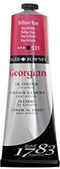 Daler-Rowney Georgian Oil Paint, Aluminium Tube, 7.61oz - 225 ml, Brilliant Rose