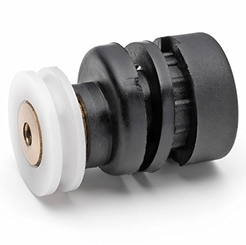 ShowerPart V-Grooved Shower Door Rollers/Wheels/Runners L2K, Diameter 19mm, Wheel Thickness 5mm, Nylon Outer Wheel, Shower Door Replacement Parts, 4X