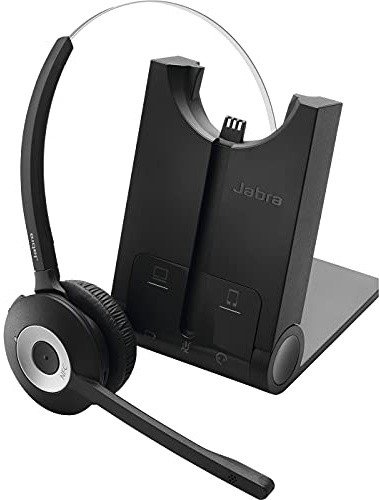 Jabra Pro 935 Bluetooth On-Ear Mono Headset- mit Geräuschunterdrückung und langer Akkulaufzeit- verwendbar mit Softphones und mobilen Endgeräten in Europa- EU-Stecker, Schwarz