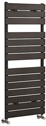 Hudson Reed HLA35 Modern Bathroom Flat Vertical Wall Hung Heated Towel Rail (Excludes Valves), 1213mm x 500mm, Anthracite, 1213 x 500 mm