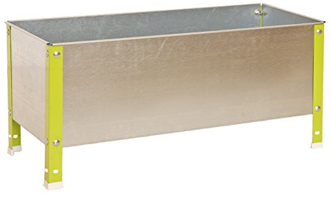 SimonRack Jardinieres Exterieures, Trous de Drainage, Capacité 100 L, 410x900x400 mm Vert/Galvanisé -Simon Garden