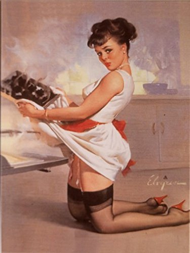 Kühlschrank Metall Magnet 6x8 cm nostalgisch Pinup Girl Nostalgie Tin Sign EMAG300
