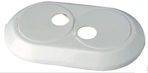 5 Stück: Heizungsrosetten, Heizungsmanschetten, Heizrohrmanschetten, Heizrohrrosetten, Doppelrosetten weiß- 8 Größen wählbar: 12-28 mm (15 mm)
