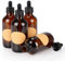 StonyLab 120ml (4 oz) 4-Pack, Amber Glass Dropper Bottle, Brown Empty Glass Bottle with Tapered Glass Dropper, Inner Plug and Label for Essential Oils Aromatherapy Fragrances