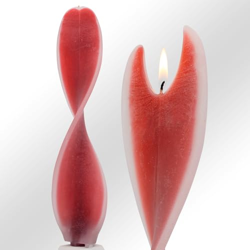 Engelsflamme rot/rosa-weiß inkl. Box. Die Kerze die zum Engel wird. Engelskerzen Geschenk für Ihre Lieben zu Weihnachten, Geburtstag, Muttertag
