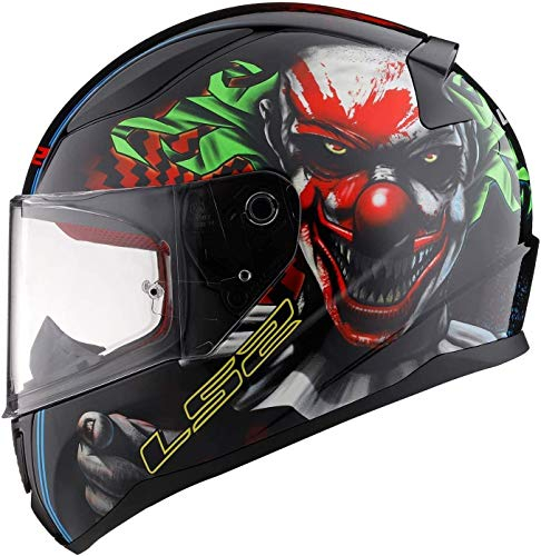 Integralhelm für Motorradfahrer LS2 FF353 Rapid Happy Dreams Glow in Dark Scary Clown (XS)