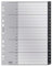 Leitz Register mit 20 Taben, A-Z, Extrabreit, Umweltfreundlich, Recycle-Serie, Grau, 12070000