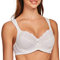 MELENECA Donna Reggiseno Pizzo Minimizer Taglie Forti Cinghie Imbottite Coppa Piena con Ferretto Bianco 7D