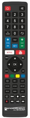 Jolly Line Replacement, Telecomando Universale TV per SHARP, Compatibile con televisore SHARP, nessuna Configurazione richiesta, JL1706