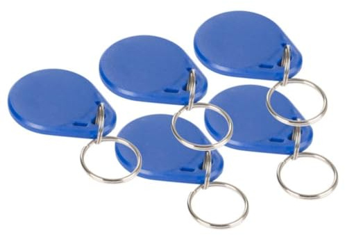 Whadda RFID-Badge, Set, 5 Stück, blau, wiederbeschreibbar, für Zugangskontrolle