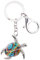 DUOWEI Porte-clé Tortue de Mer En Émail Porte-clé Sac À Main Pour Femme Fille Cadeau (Bleu)