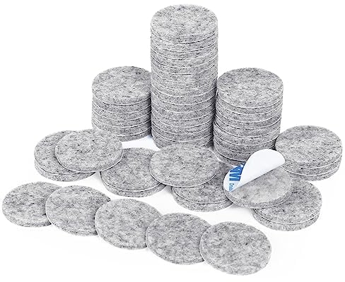 Shintop Furniture Pads,50 Pieces Felt Pads Self Adhesive Round Furniture Feet Protectors for Floor and Furniture Grey