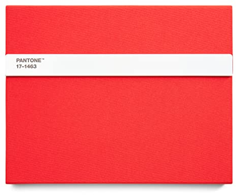 Pantone Notizbuch liniert, mit Stift und Lineal, 160 Seiten, Außenbemaßung LxBxT 240 x 190 x 20 mm, Orange, 17-1463