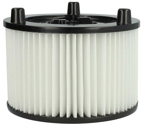 vhbw filtro a pieghe piatte compatibile con Bosch UniversalVac 15 aspiratore umido/secco - Cartuccia filtrante, carta/plastica, bianco
