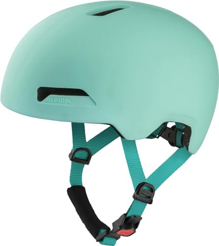 Alpina HAARLEM - Robuster, Individuell Anpassbarer & Leichter Urban Fahrradhelm Für Erwachsene, Turqouise matt, 52-57 cm