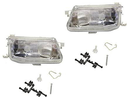 ATEC Germany 2x Hauptscheinwerfer vorne links + rechts H4 Frontscheinwerfer, Kompatibel mit OPEL ASTRA F (T92)