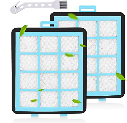 Rebirthcare 2 Piezas CRP745 Filtros para Philips PowerPro Expert ECO Expert FC8760 FC8761 FC8764 FC8766 FC8767 FC8769 Aspiradora Filtro Accesorios Repuestos, Sustituye Philips CRP745/01#432200533151
